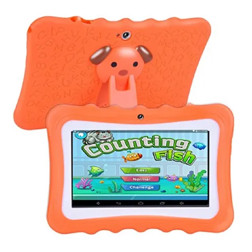 [QZ07316] 16G 7" Android 8 Tablet PC For Kids Quad-Core Dual Cameras WiFi Bundle Case, Orange