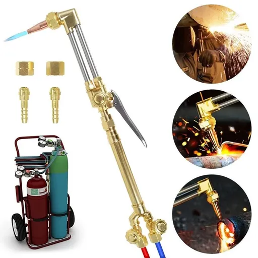 [WE20192] Oxygen Acetylene Welding Cutting Torch Set Fit Victor Style CA1350, 100FC Handle