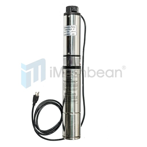 [154-PU003] 1/2HP Submersible Pump, 4" Deep Well, 220V, 25 GPM, 150 feet, long life