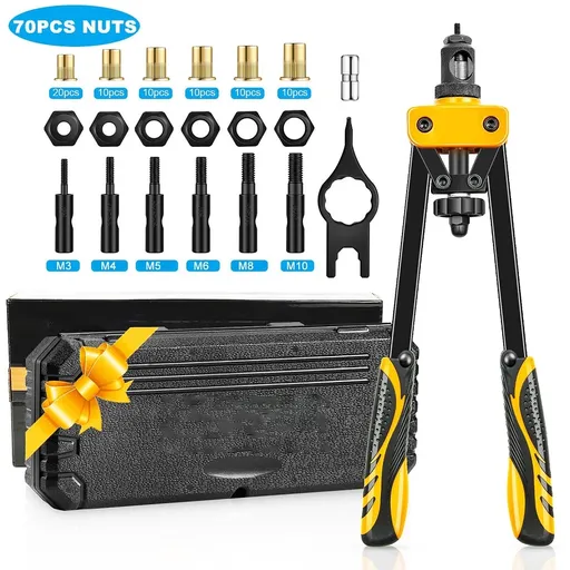 [KR20704] 14" Rivet Nut Gun Kit Rivnut Setting Tools Nut Setter Tool Hand Blind Riveter
