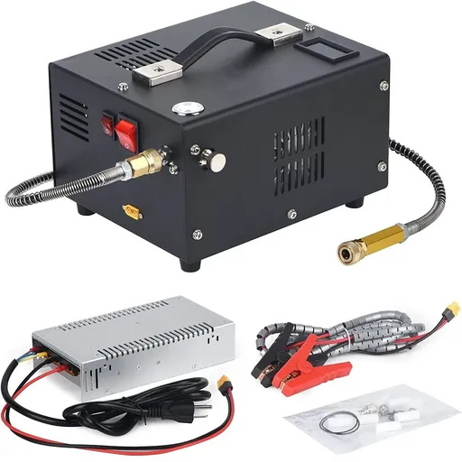 [AZ20131A] PCP Air Compressor 12V/110V/220V Manual-Stop High Pressure PUMP 30Mpa/4500Psi