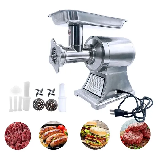 [KZ20496] 550LB/h 1100W Commercial Meat Grinder,Electric Sausage Stuffer,193RPM Heavy Duty