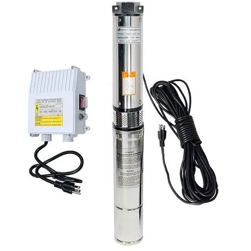 [PU21265] 1 HP 4 inch Deep Well Submersible Pump 220V 37GPM 207FT Lift 100FT Cord 1.25 inch NPT Discharge With Control Box
